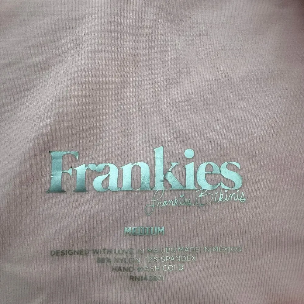 Frankie's Bikinis Taylor Top Trippy Tie Dye One Shoulder Bikini Top Pink Medium
